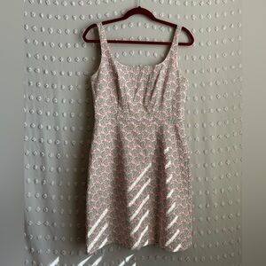 J. Crew Sleeveless Umbrella Print‎ Sheath Dress Sz 8